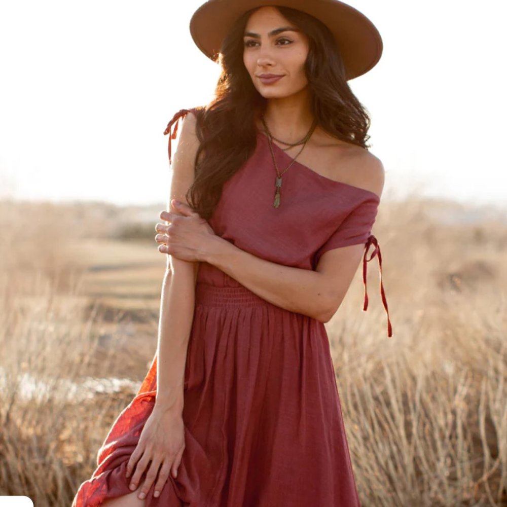 Gia dress by  in Mesa Rose by Joy Folie.